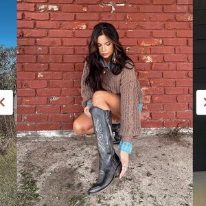 FREEBIRD WOLFGANG Brown Leather Western Cowgirl Boots